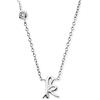 Engelsrufer Collana da donna in argento sterling con ciondolo lettera K, tempestata di una pietra di zirconia, regolabile in due lunghezze, lunghezza: 44 cm, Länge 40 + 4 cm, Argento sterling,