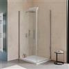 DEGHI Box doccia 80x100 cm doppio battente con vetro temperato trasparente e profilo cromo 195h - Nilo