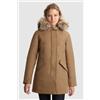 WOOLRICH GIUBBINO PARKA DONNA WOOLRICH ARCTIC RACOON WWOU0538 BEIGE ORIGINALE AI 2023