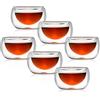 ds. distinctive style DSstyles Tazza di Caffè Espresso, Tazza di Vetro a Doppia Parete Coibentato 50ml, Set di 6