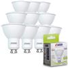 E-QUICKLY lampadina gu10 led - faretti led 10w equivalenti 70w, lampadine luce bianco naturale 4000k, faretto led da interno, attacco gu10, lampada 900 lumen alta efficienza a basso consumo, 10 PZ