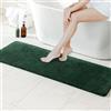 MIULEE 1 Pezzo Tappeto in Microfibra 4 CM Lungo Anti-scivolo Assorbimento dell'acqua Morbido Tappetino da Bagno per Porte d'ingresso Corridoio Doccia Soggiorno 45X120 CM Verde scuro