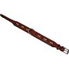 Nobby Cerro - Collare in pelle per cani, 40 cm x 30 mm, colore: cognac/marrone