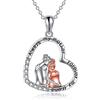 YAFEINI Collane a goccia Infinity in argento sterling 925 per donna, collana con ciondolo in zirconi per la festa della mamma, catena per mamma, gioielli per il compleanno, regali per le donne, ragazza, mamma e figlia