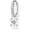 Thomas Sabo Orecchini a cerchio da donna in argento Sterling 925 con zirconi bianchi, dimensioni: 17 x 5 mm, CR699-051-14, 17x5 mm, Argento sterling, Zirconia cubica 1