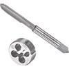 QUARKZMAN M6 x 1mm Metrico Sinistro Mano Filetto Maschiatura e Rotondo Matrice Set x 1 Set Alta Velocità Acciaio per Lavorazione Ferramenta Strumento