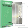 AOKUMA [2 Pezzi Pellicola Vetro Temperato per Samsung Galaxy S24 Plus 5G Pellicola Protezione,Durezza 9H,Antiurto Antigraffio e Anti-impronta