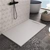 OLIMPO DOCCE - Piatto doccia in marmoresina bianco scarico laterale | Piletta Gratis STAR VINCENT - 80x100