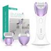 VOYOR Depilatore Donna, 3 in 1 Epilatore Elettrico Donna per Braccia Gambe, Rasoio Elettrico Donna, Epilatore Impermeabile & Ricaricabile, Coperto 30 Pinzette BM300 (Viola)