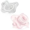 Chicco PhysioForma Ciuccio in Silicone 0-2 Mesi, 2 Pezzi, Set Gommottini 0-2 Mesi, Supportano la Respirazione Fisiologica e Favoriscono il Corretto Sviluppo della Bocca, Morbidi e Resistenti, Rosa
