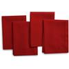 Encasa XO Tovaglioli in Tessuto Set di 4 | Puro Cotone con Orlo a Giorno | Profondo rosso | Dimensione Quadrata 43x43 cm | Tovaglioli da Tavola - Lavabili in Lavatrice & Riutilizzabili