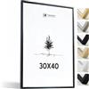 Heimlich® - Cornice per foto - 30x40 cm, Alluminio Metallo, Nero - Cornice per diploma di grandi dimensioni con copertura in foglio di plastica - Solo espositore da parete