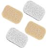 ZHjuju Soap Saver, 4 pezzi Tampone di sapone antiscivolo, Porta sapone in PVC antiscivolo riciclabile Naturale （Bianco e beige）