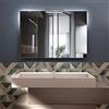 STYLE GLASS specchio con luce SOLE 120x70 cm - Specchio da parete con luci LED - Specchio bagno con kit di fissaggio - Specchio da parete moderno - Luce specchio bagno
