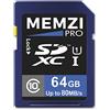 Memzi Pro 64 GB Class 10 80 Mb/s scheda di memoria per Nikon Coolpix S9100, S8200, S8100, S6200, S6150, S6100, S4150, S4100, S3100, S2550, S2500, S1100pj, S1200pj, S80 fotocamera digitale