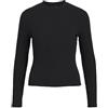 Object Objadrianna L/S O-Neck Top Noos Maglietta a Maniche Lunghe, Nero, L Donna