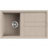 Elleci PRONTA CONSEGNA - SPEDIZIONE IMMEDIATA Elleci LGB40051 Lavello 1 vasca con gocciolatoio Reversibile Sopratop 86 x 51 cm finitura Granitek Classic Avena 51 Best 400