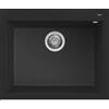 Elleci PRONTA CONSEGNA - SPEDIZIONE IMMEDIATA Elleci LKQ11086 Lavello da Incasso 1 vasca Monovasca Sopratop 61 x 50 cm finitura Keratek Black 86 Quadra 110