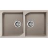 Elleci LGE45043 Lavello 2 vasche Sopratop 86 x 50 cm finitura Granitek Matt Tortora 43 Ego 400
