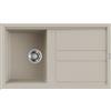 Elleci LKB40095 Lavello 1 vasca con gocciolatoio Reversibile Sopratop 86 x 51 cm finitura Keratek Champagne 95 Best 400