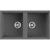 Elleci LKB45099BSO Lavello 2 vasche Sottotop 836 x 488 mm finitura Keratek Dark Grey 99 Best 450 SOTTOTOP