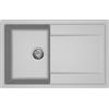 Elleci LM230079 Lavello da Incasso 1 vasca con gocciolatoio Reversibile 79 x 50 cm finitura Granitek Metal Aluminium 79 Life 300