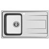 Schock Lavello incasso 1 Vasca con gocciolatoio a destra Sopratop 86 x 50 cm Acciaio Inox WAVE D100 SCHOCK WAVD100SX
