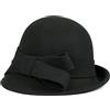 INOGIH Cappello Cloche Feltro con Fiocco per Donna - Cappello Bombetta Fedora Pescatora Invernale