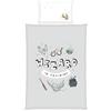 Herding Set di Biancheria da Letto, Harry Potter, Federa 40 x 60 cm con Design Reversibile, Copripiumino 100 x 135 cm, Con Chiusura a Cerniera, 100% Cotone/Renforcé
