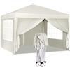 WOLTU Gazebo da giardino tendone tenda per festa party con parti laterali 3x3 m Beige - Woltu