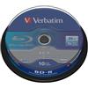 VERBATIM SCATOLA 10 DVD BD-R SL 25GB 6X SPINDLE MABL WHITE/BLU