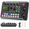 Yangyou F998 Live Sound Card Audio Mixer Podcast, Voice Changer per Board per Microfono Karaoke