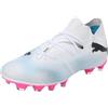 Puma Women Future 7 Match Fg/Ag Wn'S Soccer Shoes, Puma White-Puma Black-Poison Pink, 38 EU