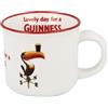 GUINNESS THE 1759 Guinness Tazza da caffè in ceramica bianca con etichetta tucano