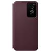 Samsung Smart Clear View Cover Custodia con finestra di visione per Galaxy S22 5G, Burgundy