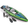 Intex 68306 Challenger k2 kayak canoa gonfiabile 351x76x38 cm 2 posti con remi e