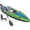 Intex 68305 Challenger k1 kayak canoa gonfiabile 274x76x33 cm un posto con remi