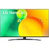 Lg Tv Led 55'' Lg 55NANO766QA Smart tv 4K UHD 3840x2160/Nero [55NANO766QA.API]