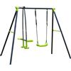 Altalena Doppia T.50Mm 208X136X180H giochi bimbi struttura in acciaio verniciato