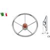 VOLANTE RUOTA TIMONE 5 RAZZE ACCIAIO INOX Ø 320 MM - PER BARCA GOMMONE