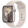 Apple Watch Serie 9 2023 GPS 45mm Cassa Alluminio Galassia Cinturino Starlight