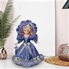 Bambola in ceramica con donna in miniatura in porcellana per ornamento per