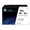 HP Confezione da 2 cartucce Toner originali nero ad alta capacità LaserJet 26X