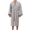 alpine swiss Aiden Accappatoio da Uomo in Spugna di Cotone con Collo a Scialle, Accappatoio in Velluto, Grigio, X-Large/XX-Large