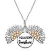 CUPENDA Sei il mio sole Collana con ciondolo a forma di girasole in argento Sterling con messaggio nascosto Gioielli regalo per donne e ragazze
