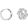 SOFIA MILANI - Orecchini da Donna in Argento 925 - con Pietra Zircone - Creoli a Foglia - E2230