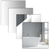 Olicky 4 pezzi specchi autoadesivi per piastrelle 20 x 20 cm, specchi adesivi mattonelle a specchio specchi in acrilico specchi decorativi decorazione da parete (rettangolare)