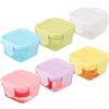 HIKPACKER 6 Contenitori Piccoli per Alimenti, Contenitori Ermetici per Alimenti Piccoli 60ml, Utilizzabile in Microonde Mini Contenitori per Alimenti, Contenitori Plastica con Coperchio Piccoli, Conserva Cibo