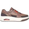 Skechers Uno Court, Sneaker Uomo, Pelle Bianca Duraleather Grigio Trim, 39.5 EU