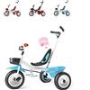 HUOLE - Triciclo per bambini evolutivo, canna e parasole, pieghevole, borsa e cestino in acciaio, per bambini evolutivo, bicicletta, accessori, fino a 5 anni (grigio)